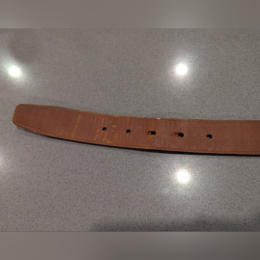 Boconi Black Leather Belt with Silver Buckle - Picture 4 of 10